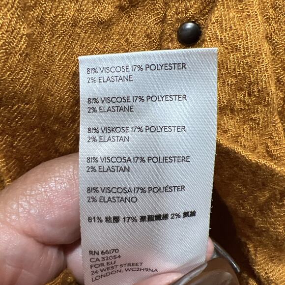 Free People We The Free Solid Hidden Valley Slouchy Oversized Button Down Size L - Picture 8 of 11